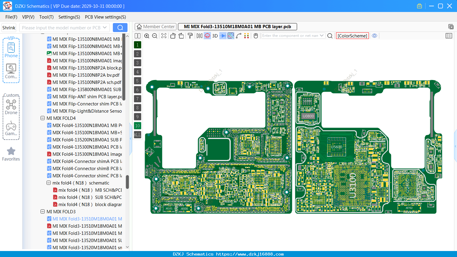 XiaoMi MI MIX Fold3-13510M18M0A01 MB PCB Layer